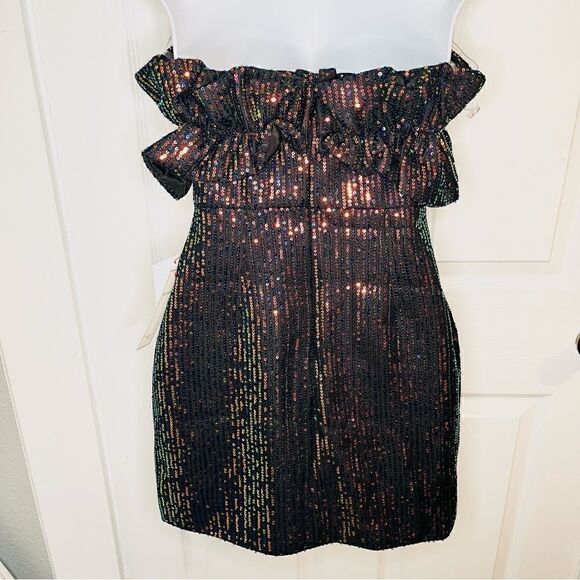 Red Dress Boutique Do+Be Own Your Moment Multicolor Sequin Dress Black S Juniors - Picture 11 of 11